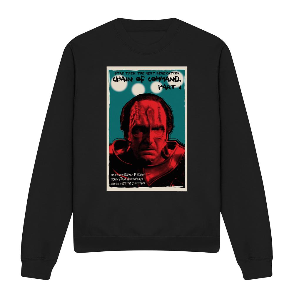 Black - Front - Star Trek Unisex Adult The Next Generation Season 6 Episode 10 Sweatshirt
