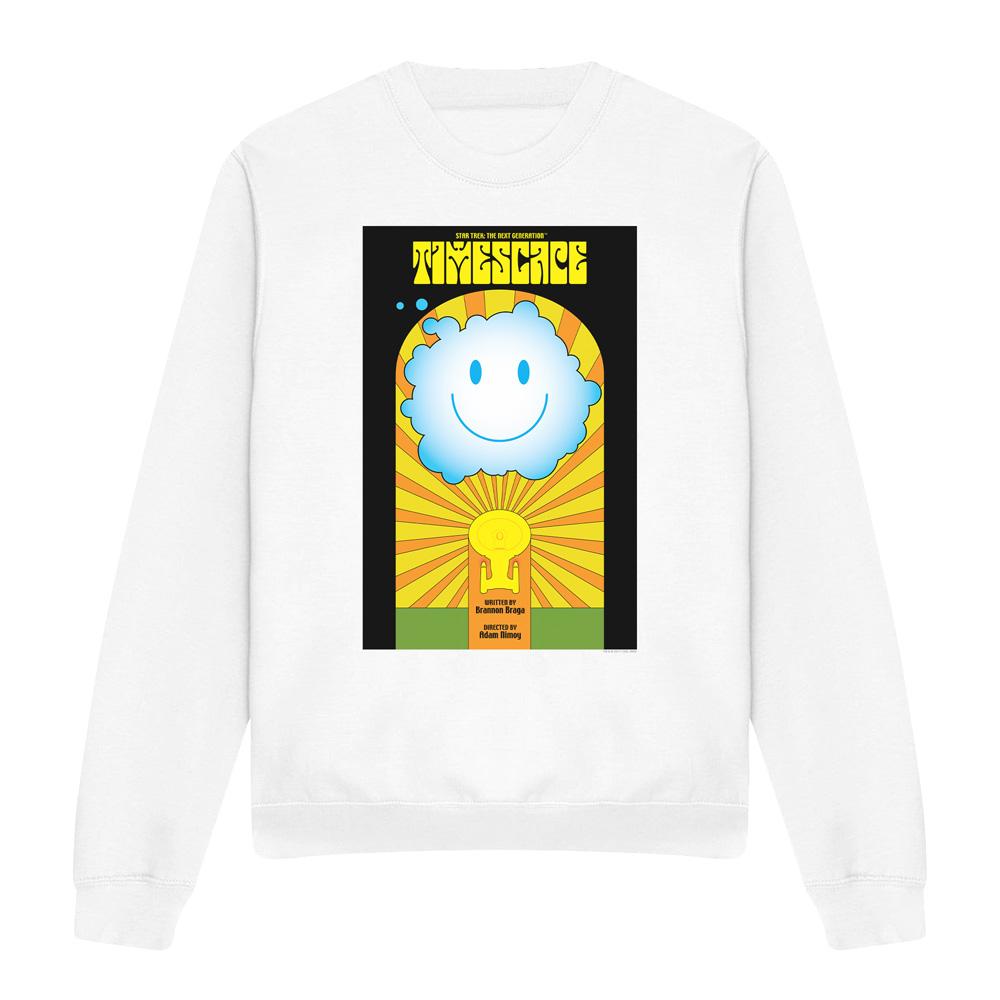 White - Front - Star Trek Unisex Adult The Next Generation Season 6 Episode 25 Sweatshirt