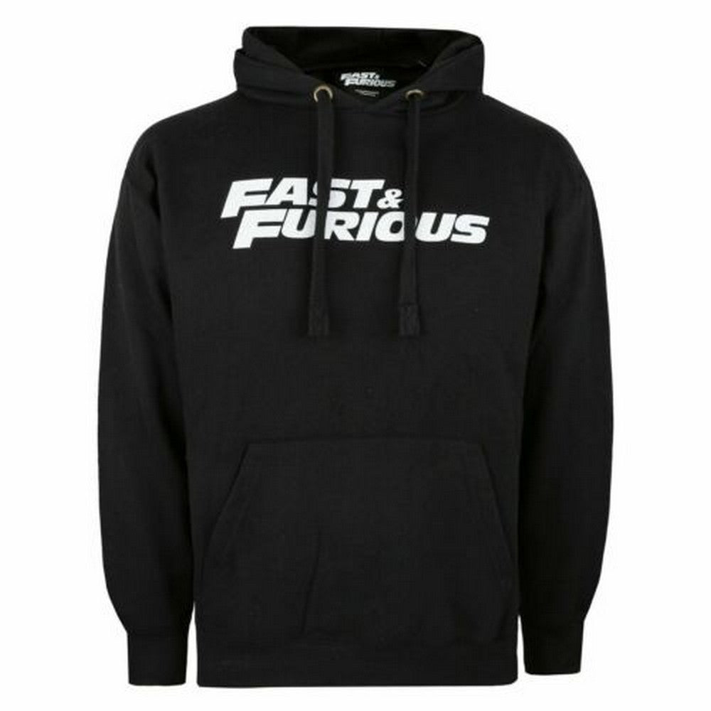 Black - Front - Fast & Furious Mens Logo Hoodie