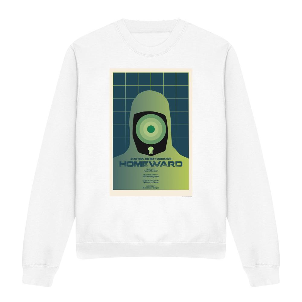White - Front - Star Trek Unisex Adult The Next Generation Season 7 Episode 13 Sweatshirt