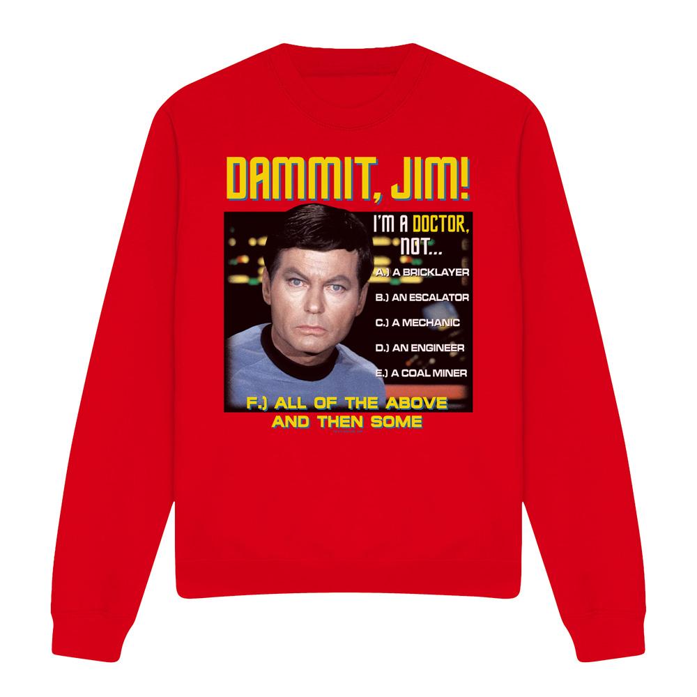 Red - Front - Star Trek Unisex Adult All of the Above Sweatshirt