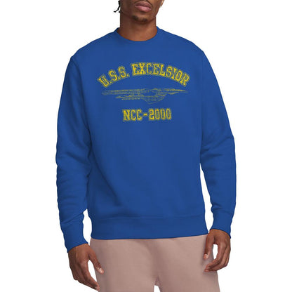 Royal Blue - Lifestyle - Star Trek Unisex Adult Excelsior Athletic Sweatshirt
