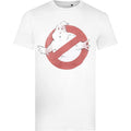White - Front - Ghostbusters Mens Distressed Logo T-Shirt