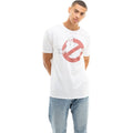 White - Lifestyle - Ghostbusters Mens Distressed Logo T-Shirt