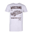 White - Front - Ford Mens Mustang Manual T-Shirt