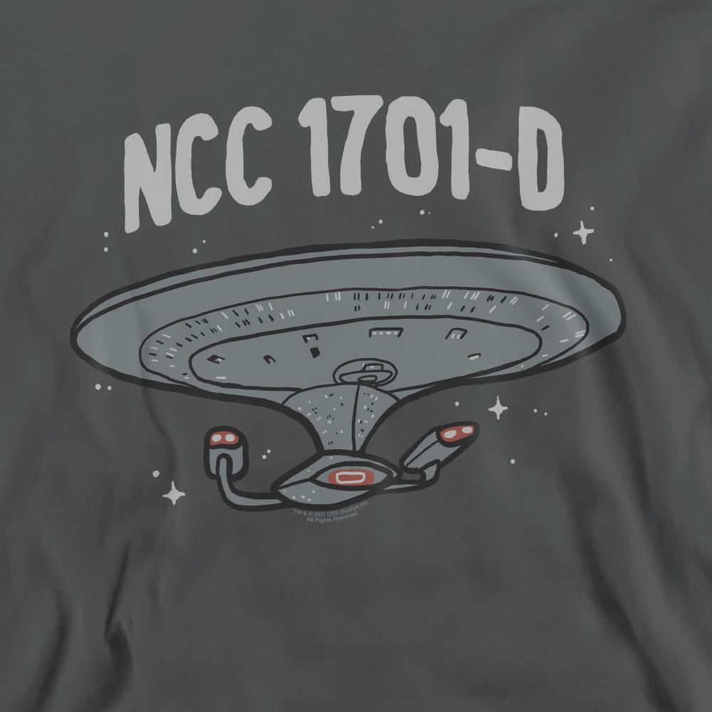 Black - Side - Star Trek Unisex Adult The Next Generation Sweatshirt