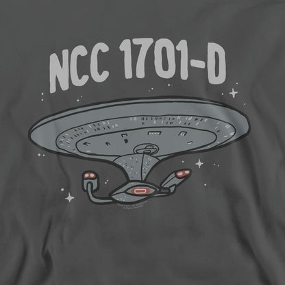 Black - Side - Star Trek Unisex Adult The Next Generation Sweatshirt