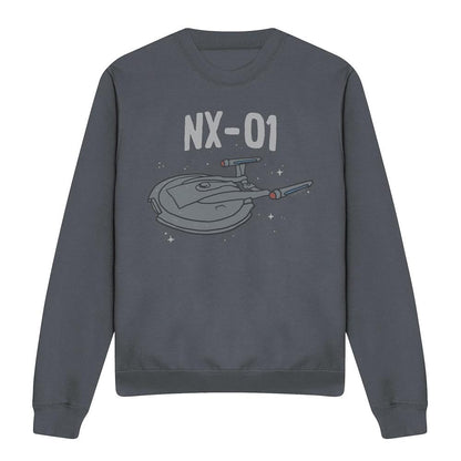 Black - Front - Star Trek Unisex Adult The OG NX Class Sweatshirt