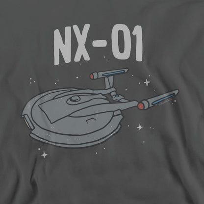 Black - Side - Star Trek Unisex Adult The OG NX Class Sweatshirt