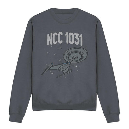Black - Front - Star Trek Unisex Adult The Crossfield Class Sweatshirt