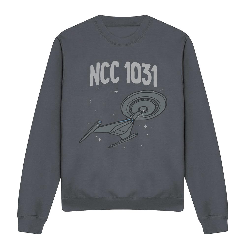 Black - Front - Star Trek Unisex Adult The Crossfield Class Sweatshirt