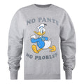 Grey - Front - Disney Womens-Ladies No Pants No Problem Donald Duck Heather Sweatshirt