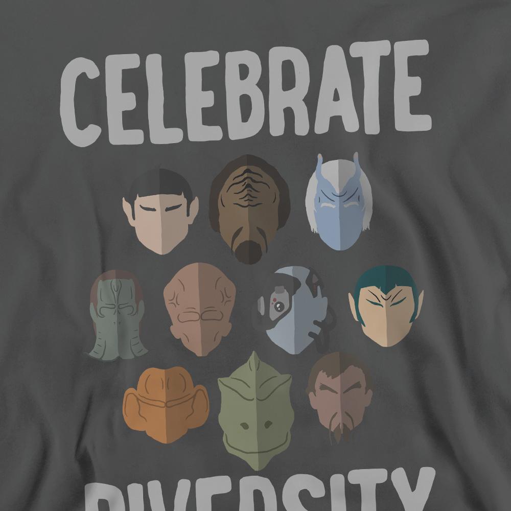 Black - Side - Star Trek Unisex Adult The Celebrate Diversity Sweatshirt