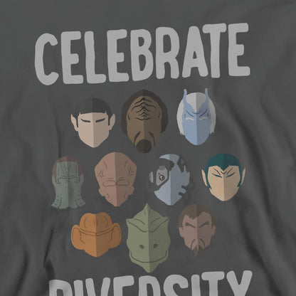Black - Side - Star Trek Unisex Adult The Celebrate Diversity Sweatshirt