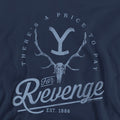 Navy - Pack Shot - Yellowstone Unisex Adult Revenge Skull Sweatshirt