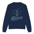 Navy - Front - Yellowstone Unisex Adult Revenge Skull Sweatshirt