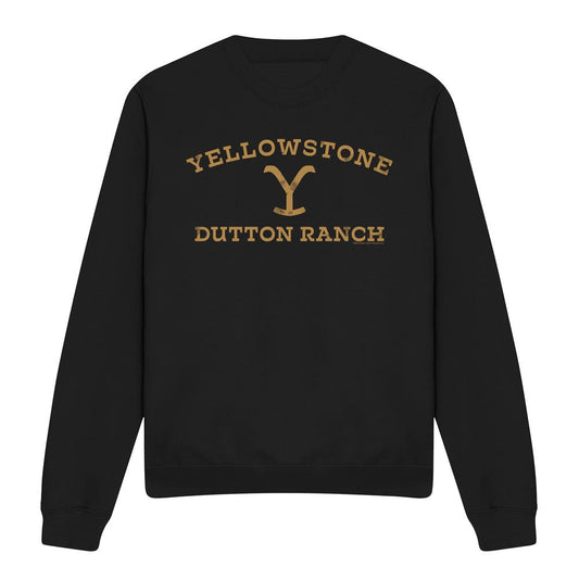 Black - Front - Yellowstone Unisex Adult Arched Logo Sweatshirt