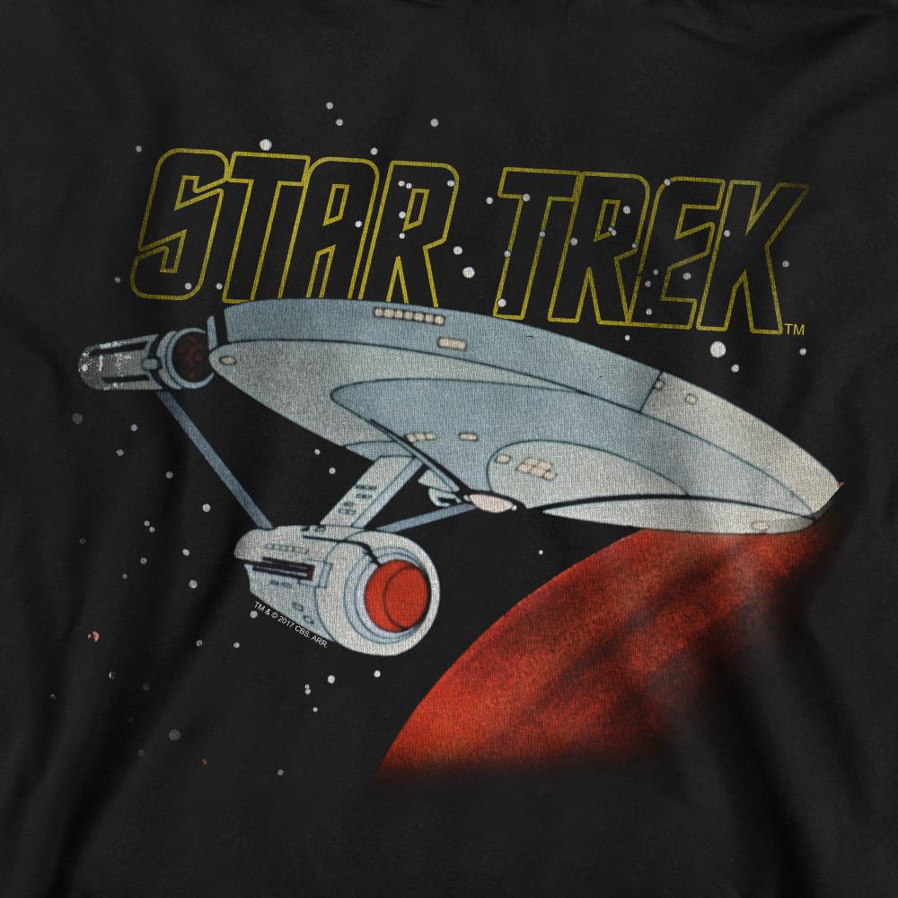 Black - Pack Shot - Star Trek Unisex Adult Enterprise Retro Sweatshirt