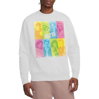 White - Lifestyle - 90210 Unisex Adult Color Block of Friends Sweatshirt