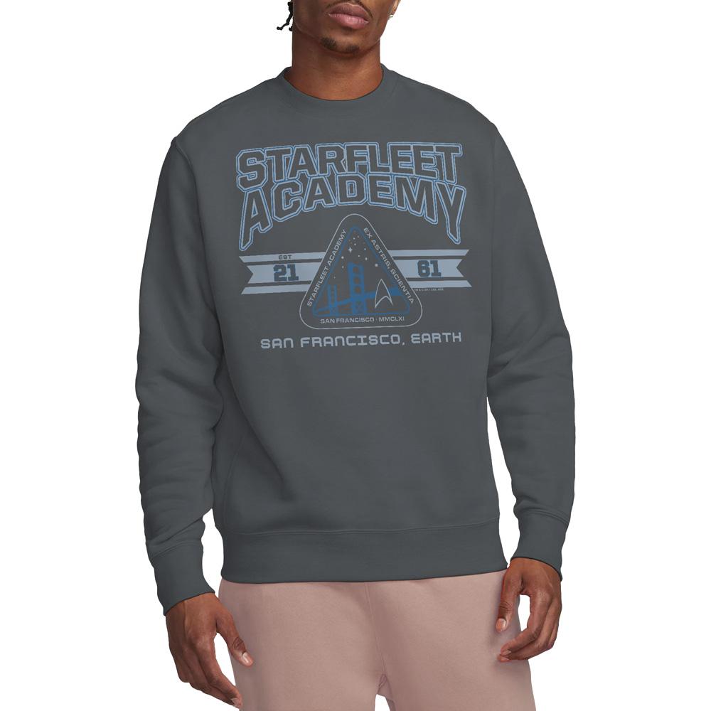 Charcoal - Lifestyle - Star Trek Unisex Adult Starfleet Academy Earth Sweatshirt