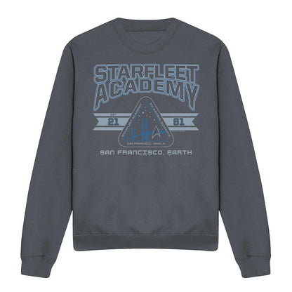 Charcoal - Front - Star Trek Unisex Adult Starfleet Academy Earth Sweatshirt
