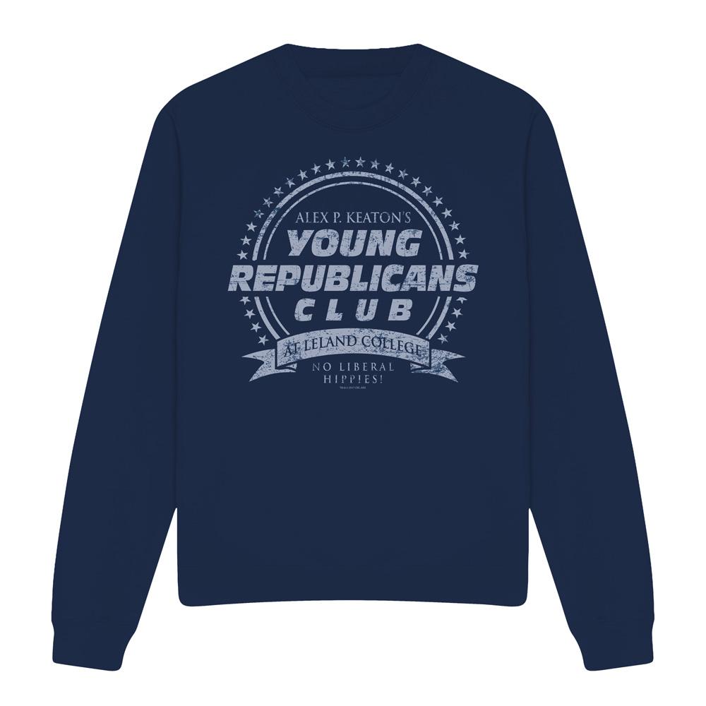 Navy - Front - Family Ties Unisex Adult Young Republicans Club Sweatshirt