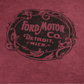 Vintage Burgundy - Side - Ford Mens Motor Co Vintage T-Shirt