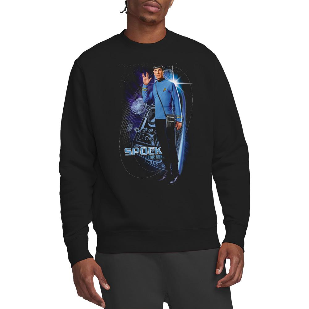 Black - Lifestyle - Star Trek Unisex Adult Galactic Spock Sweatshirt