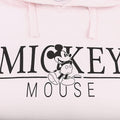 Pale Pink - Side - Disney Womens-Ladies Authentic Mickey Mouse Hoodie