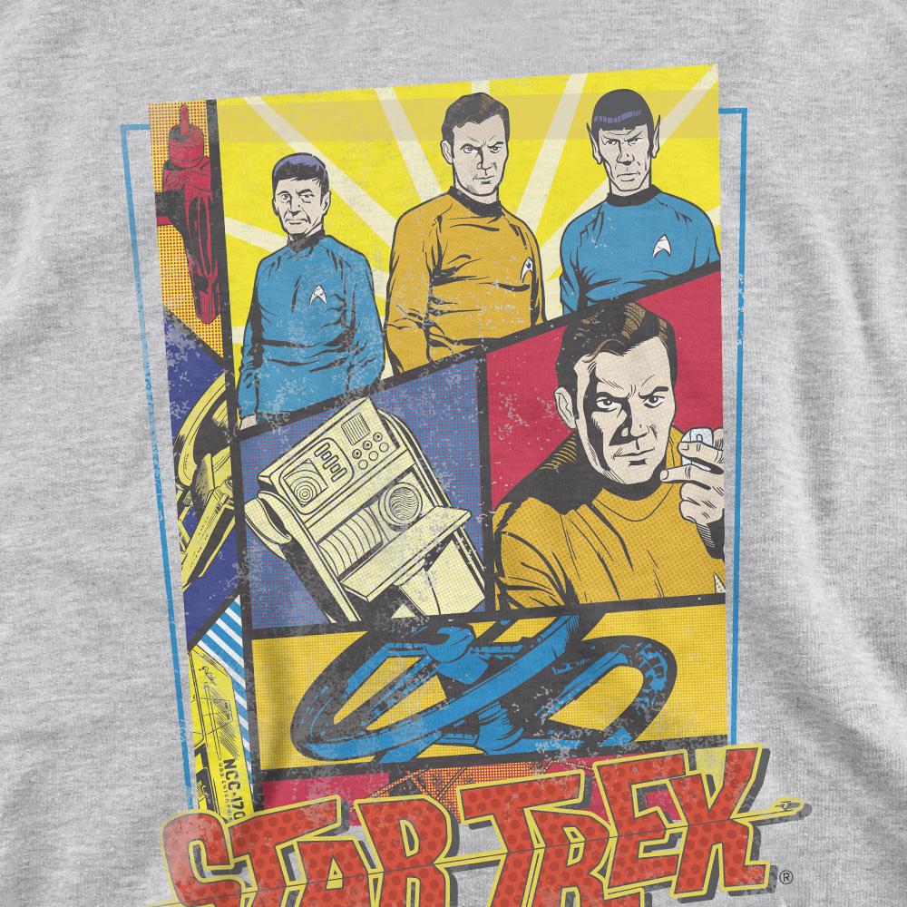 Sport Heather - Pack Shot - Star Trek Unisex Adult Vintage Collage Sweatshirt