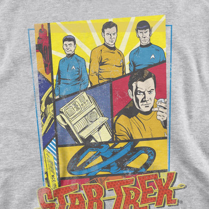 Sport Heather - Pack Shot - Star Trek Unisex Adult Vintage Collage Sweatshirt