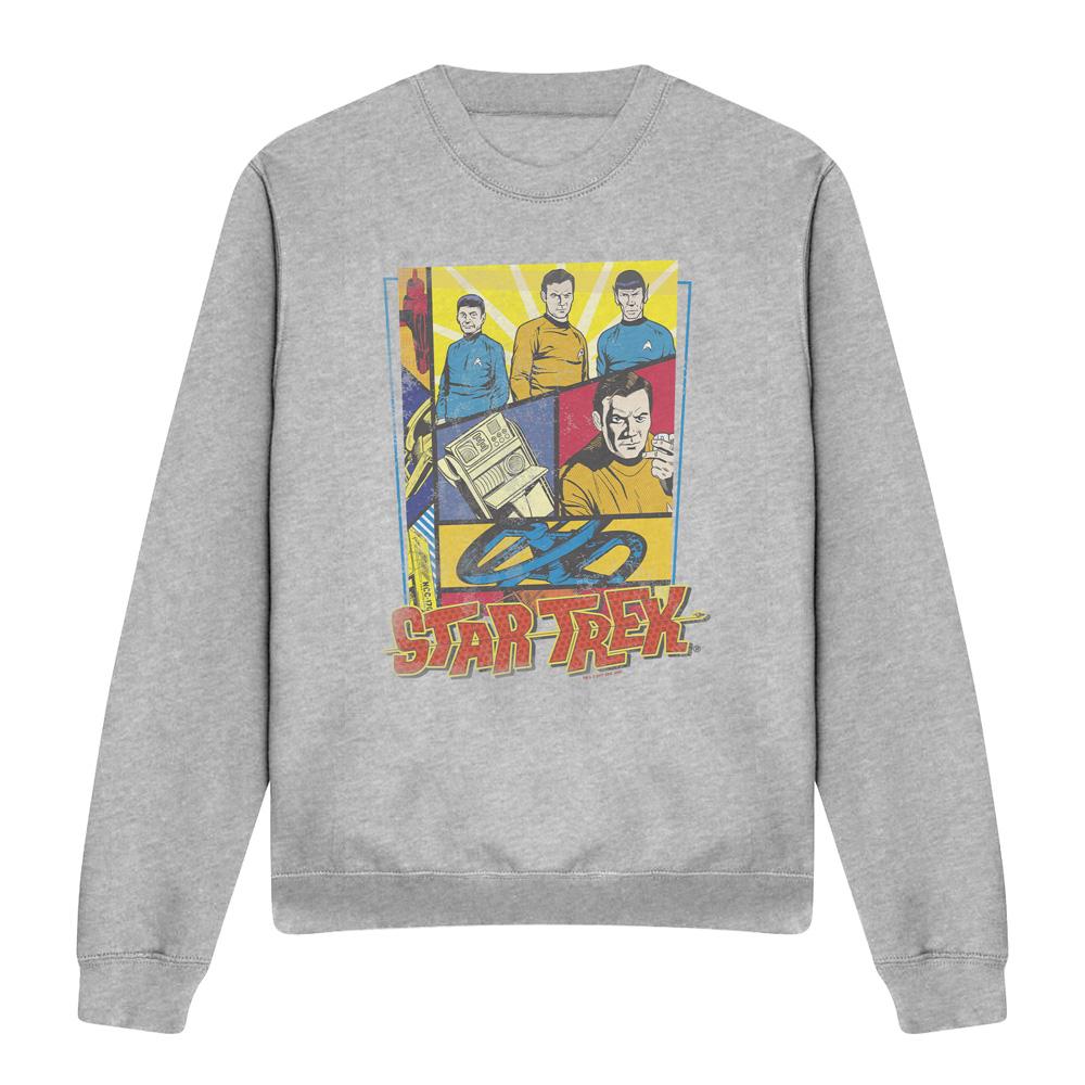 Sport Heather - Front - Star Trek Unisex Adult Vintage Collage Sweatshirt