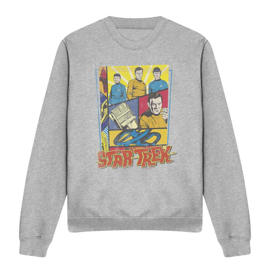 Sport Heather - Front - Star Trek Unisex Adult Vintage Collage Sweatshirt