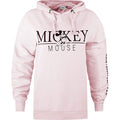 Pale Pink - Front - Disney Womens-Ladies Authentic Mickey Mouse Hoodie