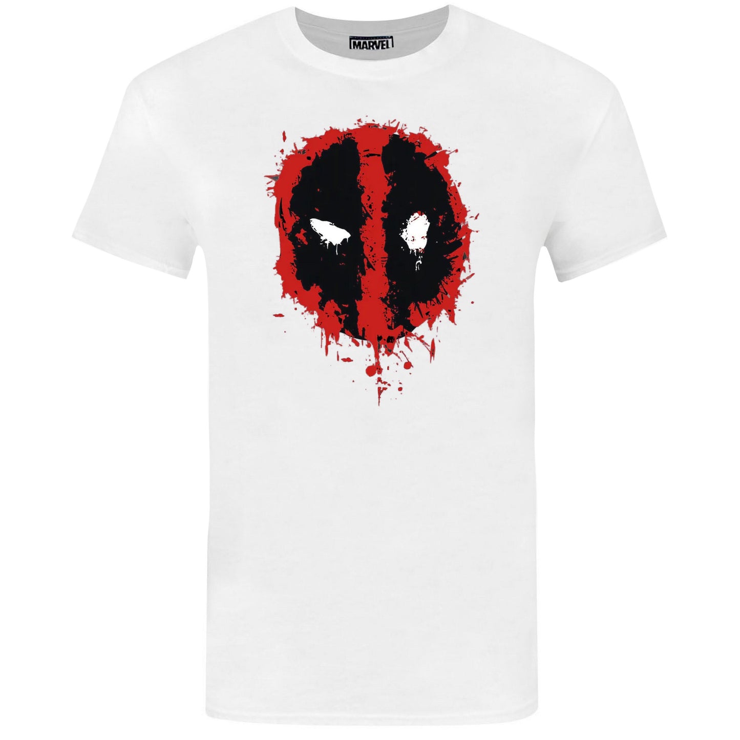 White - Front - Deadpool Mens Logo T-Shirt