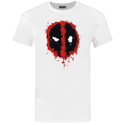 White - Front - Deadpool Mens Logo T-Shirt