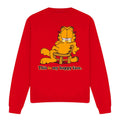 Red - Front - Garfield Unisex Adult Happy Face Sweatshirt