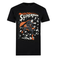 Black-Orange-White - Front - Superman Mens Japanese T-Shirt