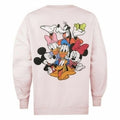 Pale Pink - Back - Mickey Mouse & Friends Womens-Ladies 90´s Gang Sweatshirt