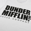 White-Black - Side - The Office Mens Dunder Mifflin Logo T-Shirt