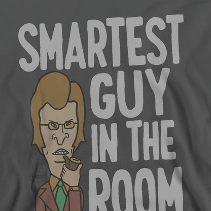 Charcoal - Pack Shot - Beavis & Butthead Unisex Adult Smartest Guy In The Room Sweatshirt