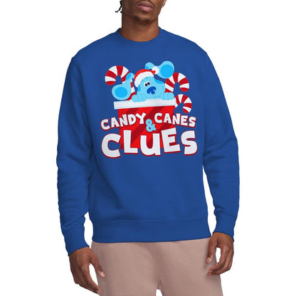 Royal Blue - Lifestyle - Blue´s Clues & You! Unisex Adult Clues Candy Canes Christmas Sweatshirt