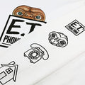 White-Black - Lifestyle - E.T Mens Symbols Long-Sleeved T-Shirt