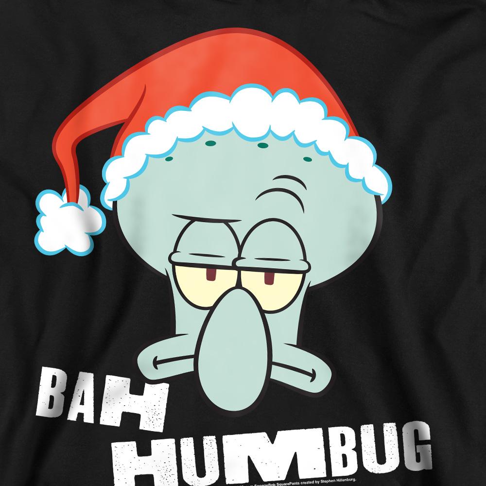 Black - Pack Shot - SpongeBob SquarePants Unisex Adult Bah Humbug Squidward Christmas Sweatshirt