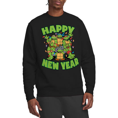Black - Lifestyle - Teenage Mutant Ninja Turtles Unisex Adult Group New Year Sweatshirt