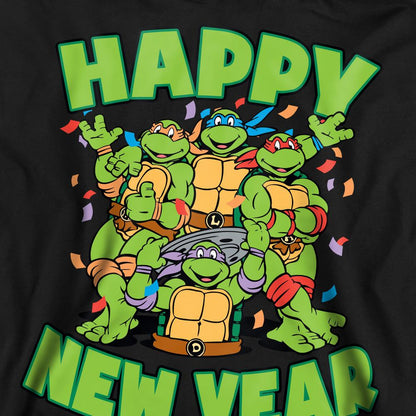 Black - Pack Shot - Teenage Mutant Ninja Turtles Unisex Adult Group New Year Sweatshirt