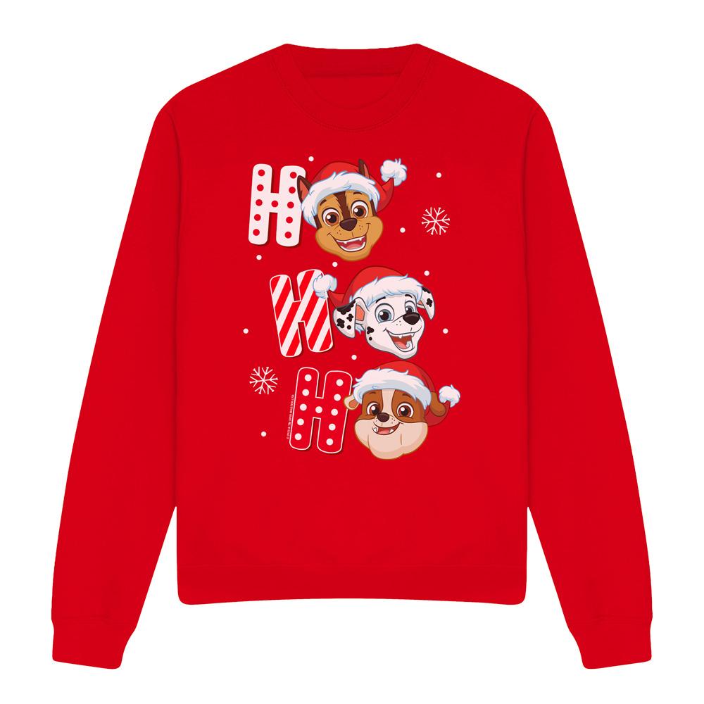 Red - Front - Paw Patrol Unisex Adult Santa Hat Christmas Sweatshirt