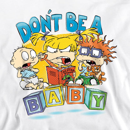 White - Pack Shot - Rugrats Unisex Adult Don´t Be A Baby Blocks Sweatshirt