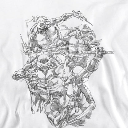 White - Pack Shot - Teenage Mutant Ninja Turtles Unisex Adult Shinobis Sweatshirt