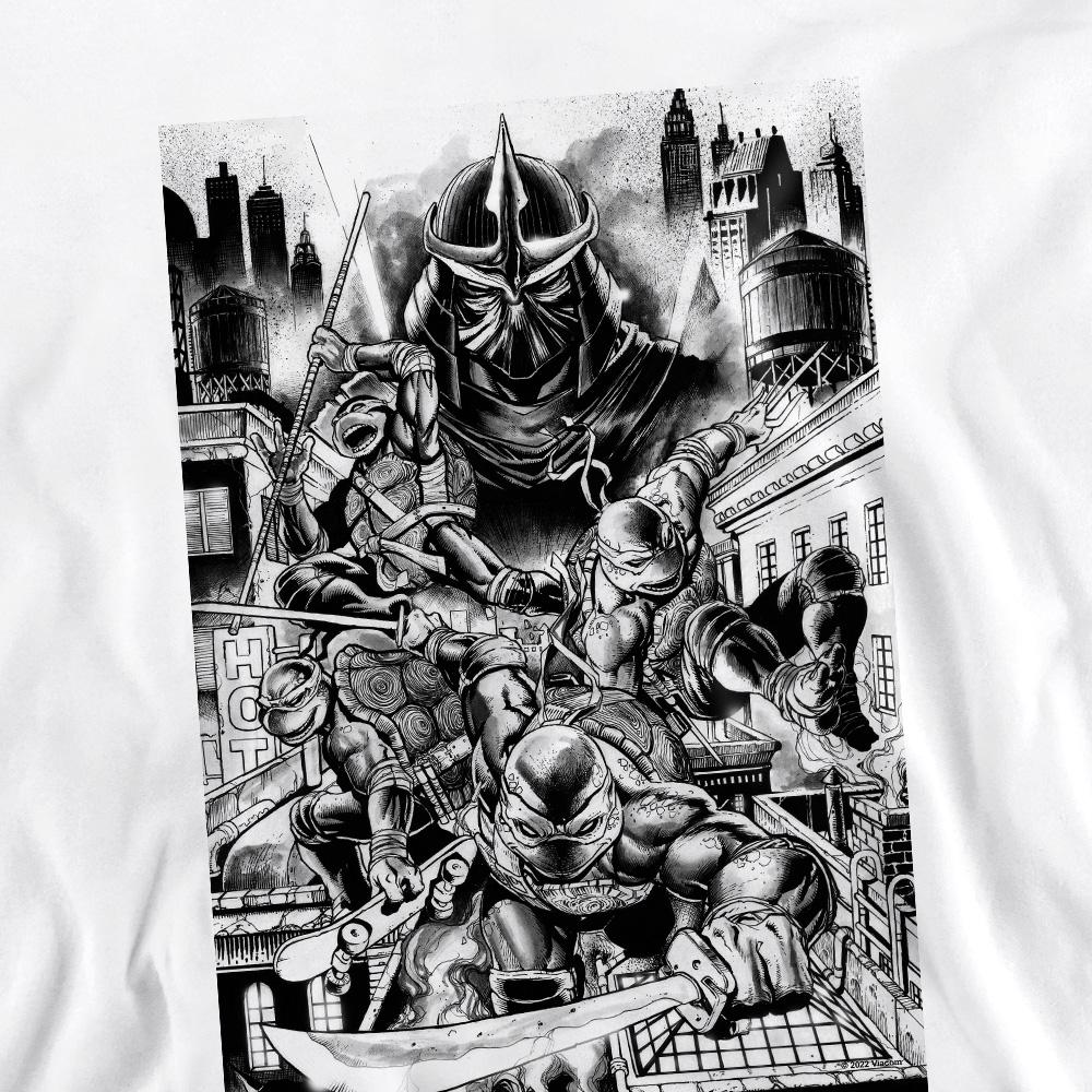 White - Pack Shot - Teenage Mutant Ninja Turtles Unisex Adult Take Down Shredder Sweatshirt